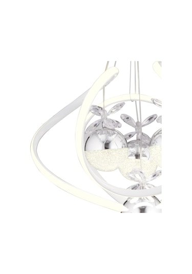 Balca 4'lü Beyaz Krom Ledi Modern Oturma Odası, Koridor, Salon Led Avize