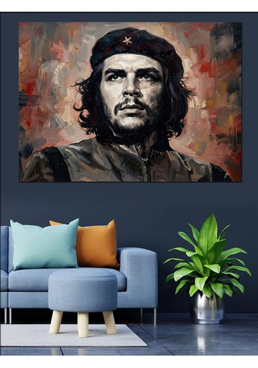 Che Guevara Karizmatik Portre Sanatı Dekoratif Kanvas - Mdf Ahşap Tablo