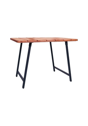 Alin Metal Katlanır Ahşap Kamp Ve Piknik Masası Gri Ve Kahve Gri Ve Kahve Gri - Kahverengi