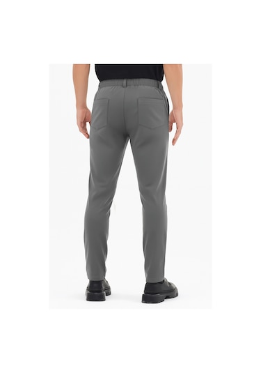 Erkek Motion Streç Kumaş Relaxed Beli Lastikli Jogger Pantolon Koyu Gri M701-r0140002-04 Koyu Gri
