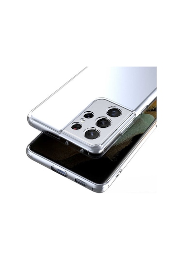 Galaxy S21 Ultra Kılıf Zore Kamera Korumalı Süper Silikon Renksiz