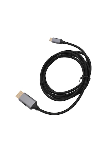Mufunye Usb-c'den Displayport 1.4'e Kablosu, 8k 60hz Çözünürlük, 1.8m Uzunluk, Nylon Örgü + Alüminyum, Bilgisayar-telefon Ekran Paylaşımı, Kararlı Sinyal Aktarımı