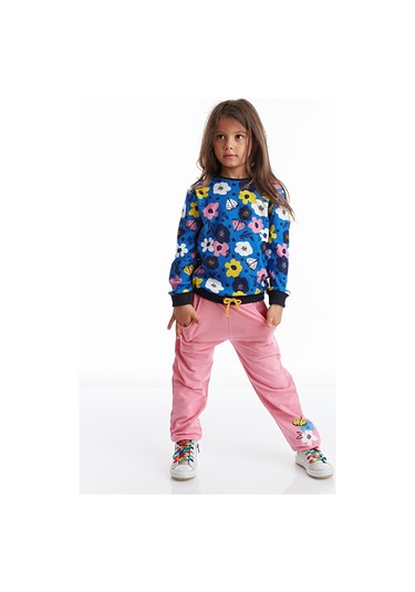 Denokids Mushi Çiçekli Kız Eşofman Takım Çok Renkli
