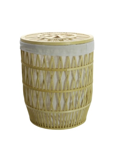 T.concept Dekoratif Dayanıklı Çok Amaçlı Bambu Sepet Büyük Boy L