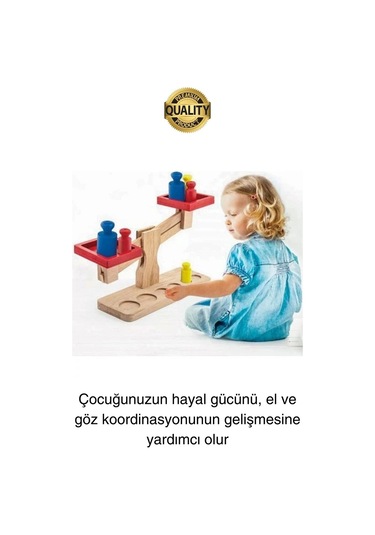 Premium Ahşap Eğitici Öğretici Motor Beceri Ve Zeka Geliştiren Çocuk Oyunu Oyuncak Seti Terazi