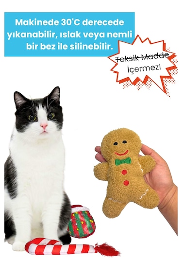 Miyav Yılbaşı Temalı Kedi Oyuncak Seti