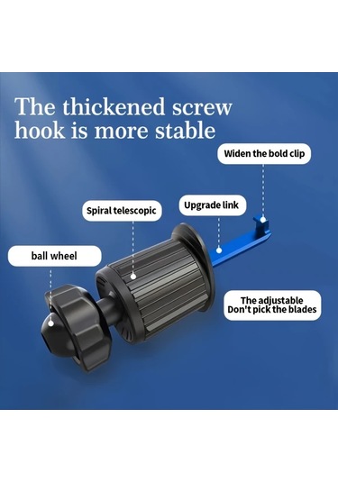 Primepickings 360 Derece Dönebilen Araç Havalandırma Telefon Tutucu Abs Siyah 4-7 Inç Android İos Uyumlu