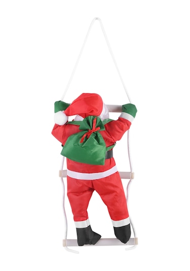 Yaozixa Noel Gönüllüsü Merdivenle Tırmanan Santaclaus Dekorasyonu - Ev Ve Bahçe Noel Atmosferi Oluşturucu Taçlık