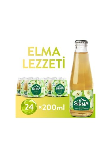 Sırma C Vitaminli Elma Aromalı Doğal Maden Suyu 200 Ml X 24 Adet
