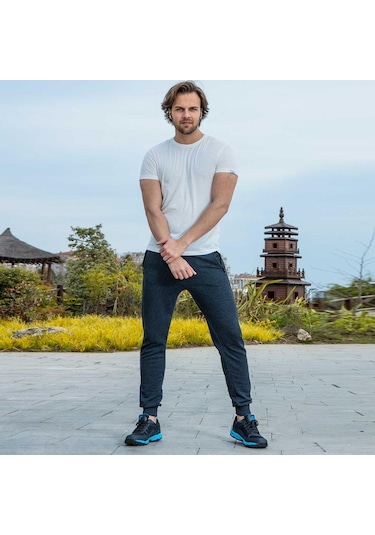 JUMP 21088 COMFORT CASUAL ANATOMİK SPOR AYAKKABISI Siyah - Mavi