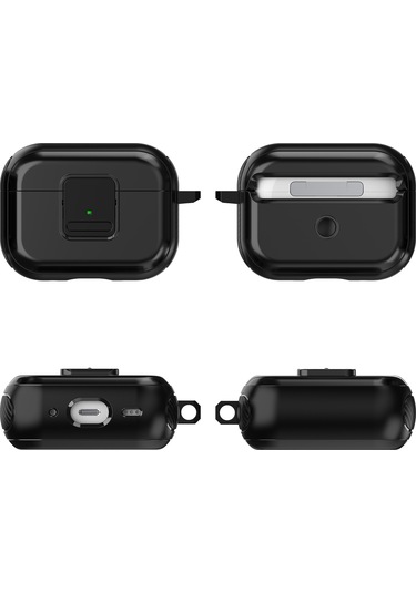 Airpods Uyumlu 3 Tpu + Pc Kablosuz Kulaklık Kılıfı İçin Manyetik Anahtarlı Kırmızı