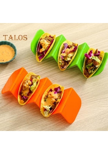 Yeşil Gözleme Standı Dalgalı Geniş Uygulamalar Anti-pas Yeniden Kullanılabilir Bulaşık Makinesi Izgara Güvenli Taco Standı Ev Gereçleri