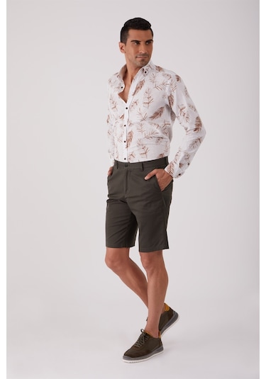 Dufy Haki Erkek Regular Fit Short - 86777 Haki