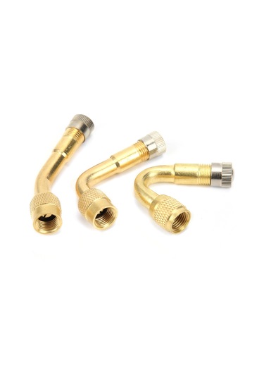 Lemestar Lastik Valfi Uzatıcı Seti 3'lü - 45 90 135 Açıları, Bakır Malzeme, Hava Tıkanıklığı Önleyici, Motosiklet Bisiklet Uyumlu