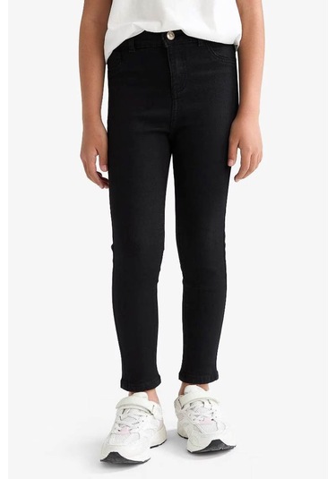 Defacto Okula Dönüş Skinny Fit Siyah Kız Çocuk Jean Pantolon E5875a8/bk27 Siyah
