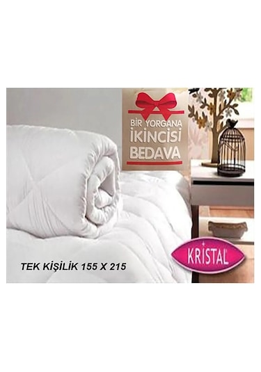 Kristal Tek Kişilik Yorgan İkincisi Bedava Yorgan 155x215