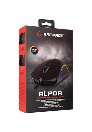 Rampage SMX-G65 Alpor USB 7 Tuşlu 7200DPI RGB Ledli Mouse