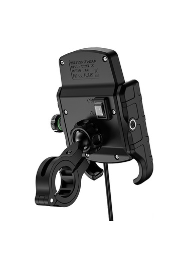 Xiyyadms Motosiklet İçin Kablosuz Şarj Tutucu, 15w Maks Güç, Otomatik Uyum, Siyah-mavi-kırmızı-gri Renk Seçeneği