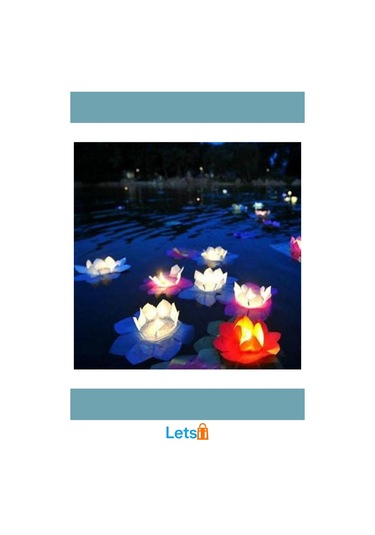 Nilüfer Su Geçirmez Fener 16cm T Light Mumlu Dilek Feneri 1 Adet