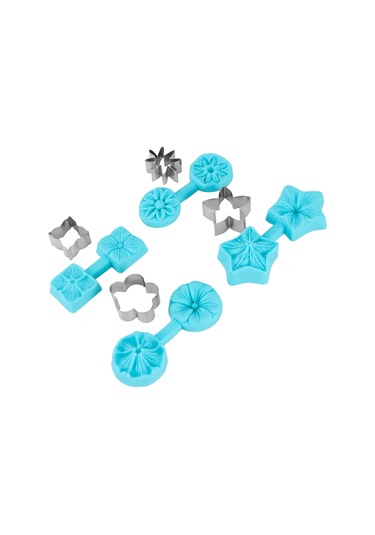 Vkemall 4'lü Silikon Yaprak Ve Çelik Kesici Seti - Kurabiye, Çikolata, Pasta İçin Pratik Fırın Kalıpları Diğer