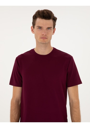 Pierre Cardin Erkek Plum Tişört 50308037-vr177 Plum
