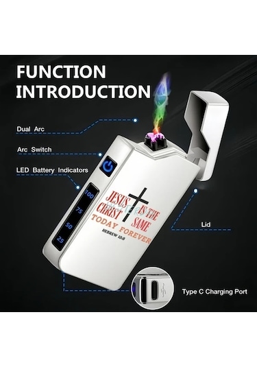 Trendooze Cloud011 Gri Usb-c Şarjlı Rüzgar Geçirmez Çakmak, Pratik Çözüm Gri
