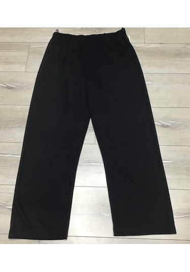 Kışlık Fitilli Kaşkorse Beli Lastikli Büyük Beden Pantolon Lacivert