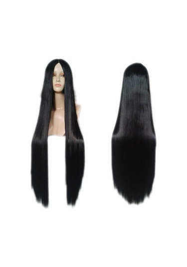 Lebıhmurah Wg192 100 Cm Harajuku Anime Cosplay Peruk Genç Uzun Düz Sentetik Saç Peruk Kostüm Partisi Peruk Kadınlar Için