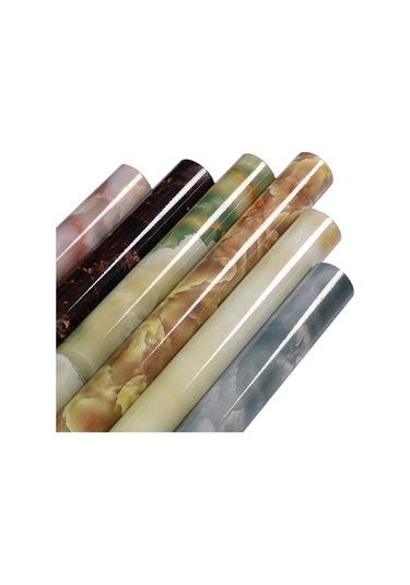 Novahub 215421210w 5m Mermer Desen Parlak Boya Mobilya Yenileme Kendinden Yapışkanlı Duvar Kağıdı Dolap Su Geçirmez Siyah