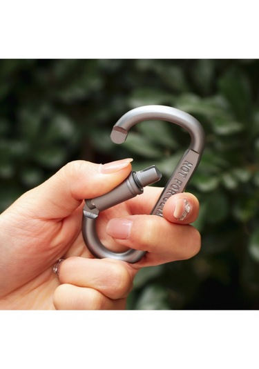 Jeemson 8cm Kaliteli Alüminyum D-ring Kaykay Kilitli Spiral Kilitle, Outdoor Aktivite İçin Güçlü Ve Kolay Kullanim - Kırmızı Gümüş