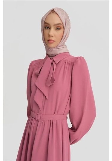 Armine Seyyar Yaka Kurdeleli Elise 25y9016 Sümbül Pembe