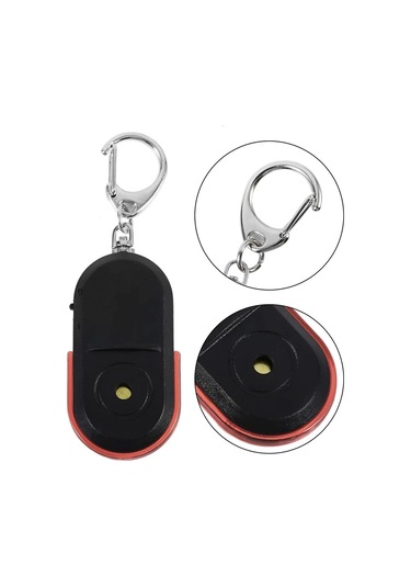 Sones 5 Adet Taşınabilir Anti-kayıp Alarm Anahtar Bulucu Kablosuz Düdük Sesli Led Işıklı Konum Belirleyici Bulucu Kırmızı