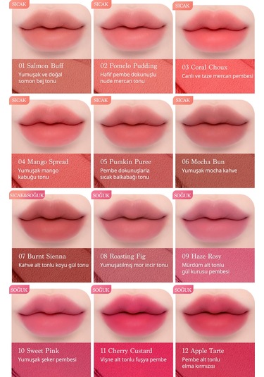 Dasique Kalp Tasarımlı Yoğun Pigmentli Köpük Yapılı Kadife Bitiş Sunan Ruj Souffle Color Pot 07 Burnt Sienna 07 Burnt Sienna