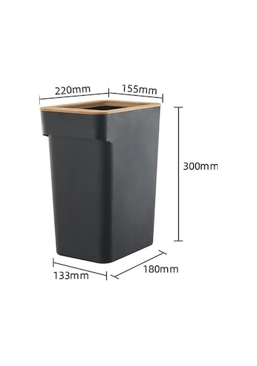 Tongxida Ha Bosphorus Trendooze Suntek Siyah Mutfaklar Kutusu Kovası 7l Kaymaz Çöp Atı Siyah