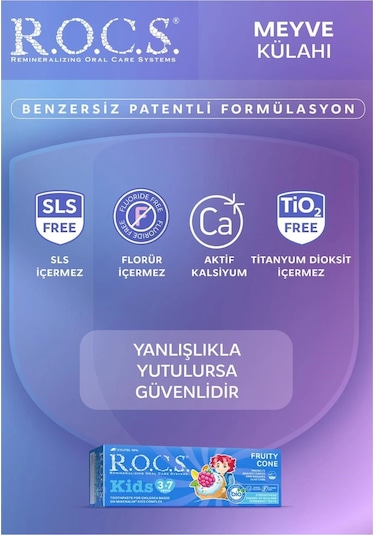 R.o.c.s. Kids 3-7 Yaş Meyve Külahı Diş Macunu 35ml