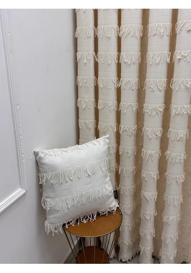 Nivemeshome Arven 45x45 Ekru Kırlent Kılıfı Ekru
