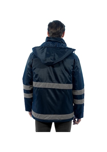 Şensel, Reflektörlü Kaban, Lacivert -61E445- Iş Elbisesi