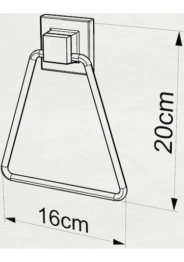Teknotel Easyfıx Yapıskanlı Üçgen Havluluk Krom Ef233 Krom