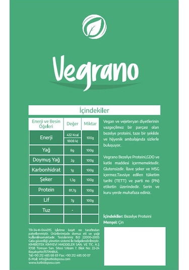 Vegrano Bezelye Proteini 5 x 100 G