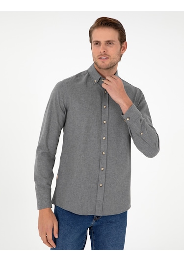 Pierre Cardin Erkek Gri Gömlek Desenli 50298570-vr024 Gri