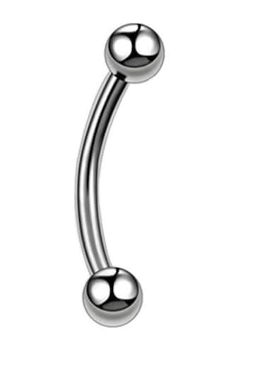 Kaş Pıercıng Kıkırdak Pıercıng Steril Cerrahi Çelik 316 L Siyah