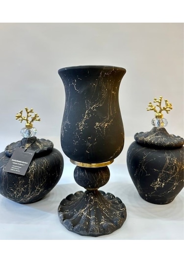 Gaga-1202 3'lü Seramik Mat Salon Seti-cengizhan Unaler