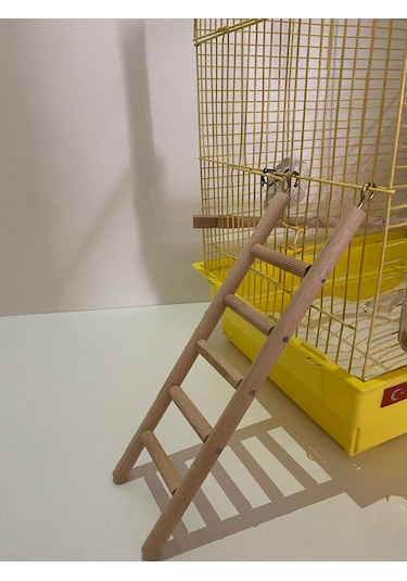 Ahşap Kuş Merdiveni Kuş Oyuncağı 25cm