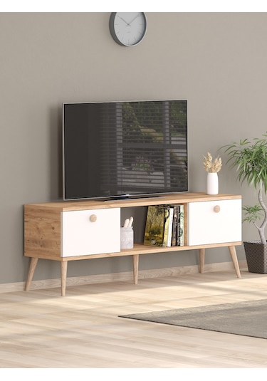 140 Cm Ela Atlantik -beyaz Tv Ünitesi
