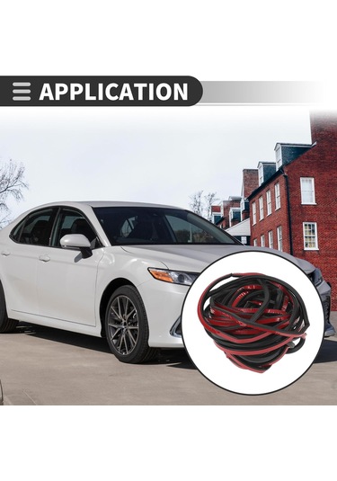 Evrensel Araba Weathersstrip Kapı Hava Sıyırma Kenar Trim Conta Şeridi, 52.5ft, Epdm Kauçuk, Siyah