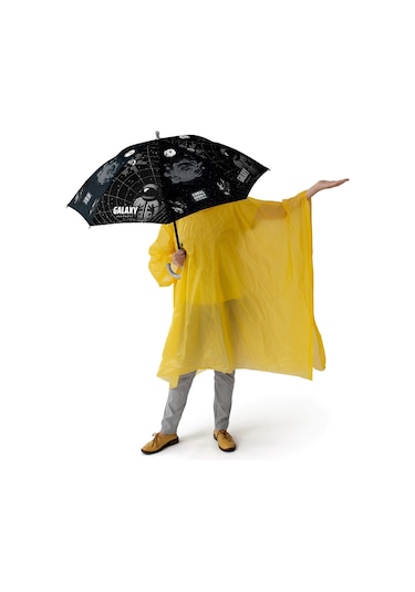 Coral High Kids Siyah Galaxy Desenli Çocuk Şemsiyesi 12679