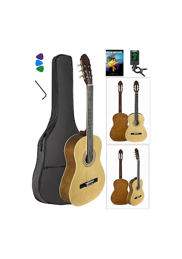 Victor Klasik Gitar Seti Naturel Renk Mat Cila