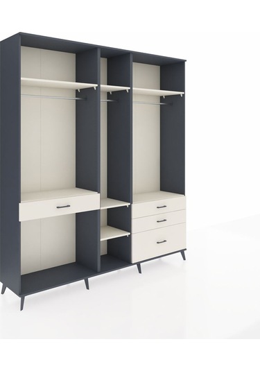 Hyperion Dolap 7 Raflı 4 Çekmeceli 3 Askılı 220x44x243 Antrasit-aytaşı/aytaşı Aytası/aytası Hyperion Dolap 7 Raflı 4 Çekmeceli 3 Askılı 220x44x243 Antrasit-aytaşı/aytaşı Aytası/aytası