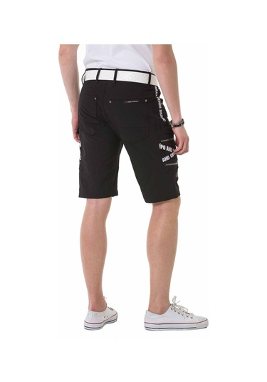 Ck253 Kargo Cepli Siyah Erkek Şort Haki