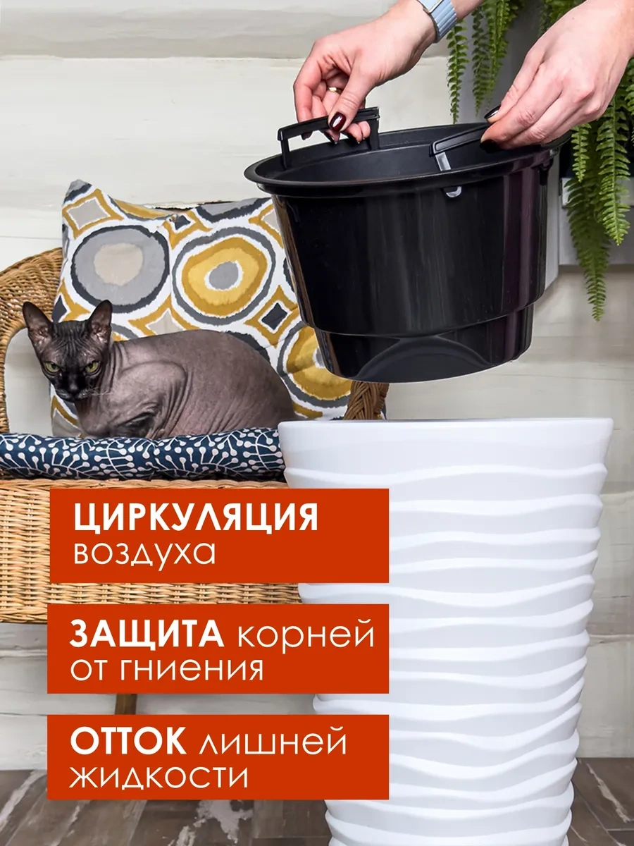 Konono Çiçekler Ve İç Mekan Bitkileri İçin 22l İç Saksılı Saksı 327273763